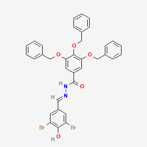 molecular formula C35H28Br2N2O5 B1189355 3,4,5-tris(benzyloxy)-N'-(3,5-dibromo-4-hydroxybenzylidene)benzohydrazide 