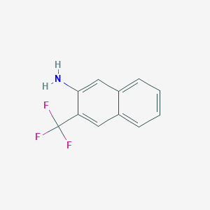 molecular formula C11H8F3N B11893596 3-(Trifluoromethyl)naphthalen-2-amine 