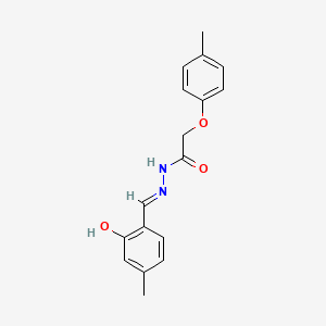 molecular formula C17H18N2O3 B1189360 N'-[(E)-(2-hydroxy-4-methylphenyl)methylidene]-2-(4-methylphenoxy)acetohydrazide 