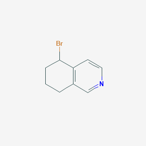 molecular formula C9H10BrN B11893623 5-Bromo-5,6,7,8-tetrahydroisoquinoline 