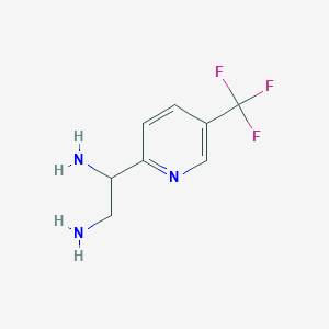 molecular formula C8H10F3N3 B11893631 1-(5-(Trifluoromethyl)pyridin-2-yl)ethane-1,2-diamine 