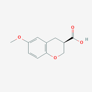 molecular formula C11H12O4 B11893639 (R)-6-Methoxychroman-3-carboxylic acid CAS No. 182570-27-0