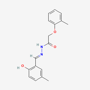 molecular formula C17H18N2O3 B1189364 N'-(2-hydroxy-5-methylbenzylidene)-2-(2-methylphenoxy)acetohydrazide 