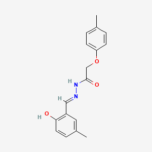 molecular formula C17H18N2O3 B1189367 N'-(2-hydroxy-5-methylbenzylidene)-2-(4-methylphenoxy)acetohydrazide 
