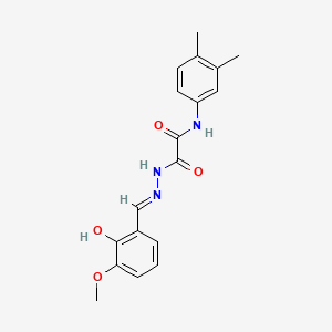 N-(3,4-dimethylphenyl)-2-[2-(2-hydroxy-3-methoxybenzylidene)hydrazino]-2-oxoacetamide