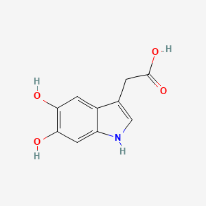 molecular formula C10H9NO4 B11893711 2-(5,6-Dihydroxy-1H-indol-3-yl)acetic acid CAS No. 67615-73-0