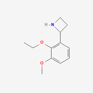 molecular formula C12H17NO2 B11893723 2-(2-Ethoxy-3-methoxyphenyl)azetidine CAS No. 777889-32-4