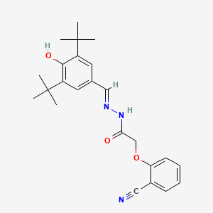 molecular formula C24H29N3O3 B1189380 2-(2-cyanophenoxy)-N'-(3,5-ditert-butyl-4-hydroxybenzylidene)acetohydrazide 