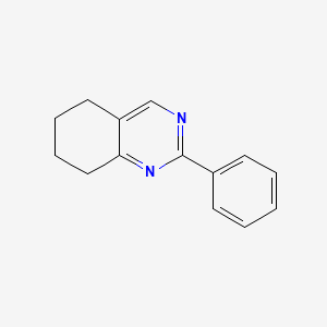 molecular formula C14H14N2 B11893803 2-Phenyl-5,6,7,8-tetrahydroquinazoline CAS No. 100869-87-2