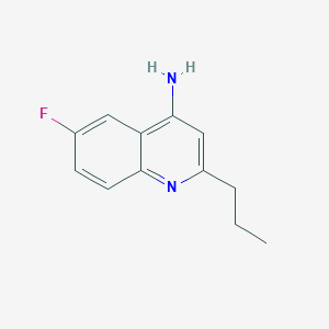 molecular formula C12H13FN2 B11893812 6-Fluoro-2-propylquinolin-4-amine CAS No. 1189106-32-8