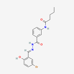 N-(3-{[2-(5-bromo-2-hydroxybenzylidene)hydrazino]carbonyl}phenyl)pentanamide