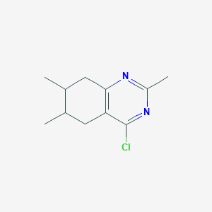 molecular formula C11H15ClN2 B11893843 4-Chloro-2,6,7-trimethyl-5,6,7,8-tetrahydroquinazoline 