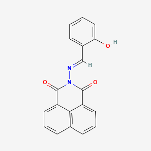 molecular formula C19H12N2O3 B1189385 2-[(2-hydroxybenzylidene)amino]-1H-benzo[de]isoquinoline-1,3(2H)-dione 