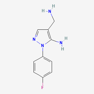 4-(Aminomethyl)-1-(4-fluorophenyl)-1H-pyrazol-5-amine