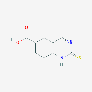 molecular formula C9H10N2O2S B11893858 2-Mercapto-5,6,7,8-tetrahydroquinazoline-6-carboxylic acid 