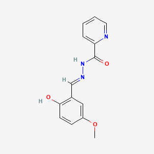 molecular formula C14H13N3O3 B1189390 N'-(2-hydroxy-5-methoxybenzylidene)-2-pyridinecarbohydrazide 