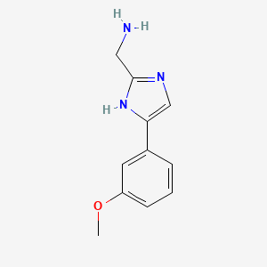 molecular formula C11H13N3O B11893925 (4-(3-Methoxyphenyl)-1H-imidazol-2-YL)methanamine 