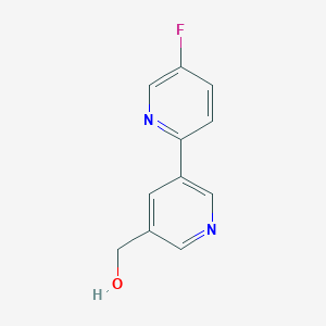 molecular formula C11H9FN2O B11893955 (5-Fluoro-[2,3'-bipyridin]-5'-yl)methanol CAS No. 1346686-91-6