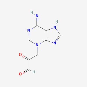 molecular formula C8H7N5O2 B11893956 3-(6-Amino-3H-purin-3-yl)-2-oxopropanal 