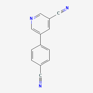 molecular formula C13H7N3 B11893975 5-(4-Cyanophenyl)nicotinonitrile CAS No. 1346691-60-8