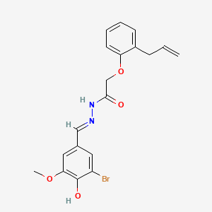molecular formula C19H19BrN2O4 B1189398 2-(2-allylphenoxy)-N'-(3-bromo-4-hydroxy-5-methoxybenzylidene)acetohydrazide 