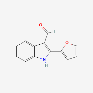 1H-Indole-3-carboxaldehyde, 2-(2-furanyl)-