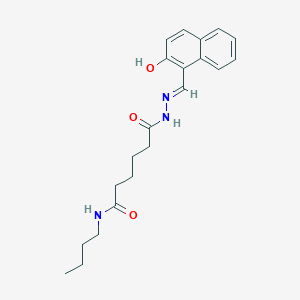 molecular formula C21H27N3O3 B1189400 N-butyl-6-{2-[(2-hydroxy-1-naphthyl)methylene]hydrazino}-6-oxohexanamide 