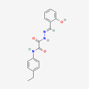 N-(4-ethylphenyl)-2-[2-(2-hydroxybenzylidene)hydrazino]-2-oxoacetamide