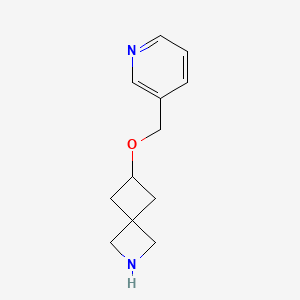 molecular formula C12H16N2O B11894055 6-(Pyridin-3-ylmethoxy)-2-azaspiro[3.3]heptane 