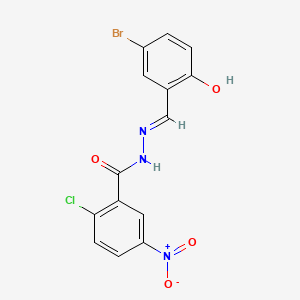 molecular formula C14H9BrClN3O4 B1189408 N'-(5-bromo-2-hydroxybenzylidene)-2-chloro-5-nitrobenzohydrazide 