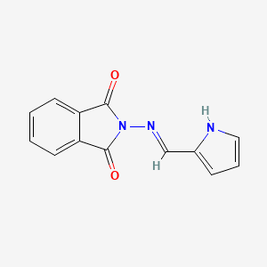 molecular formula C13H9N3O2 B1189412 2-[(1H-Pyrrol-2-ylmethylene)-amino]-isoindole-1,3-dione 