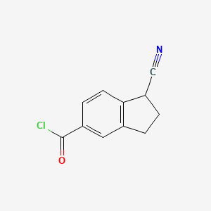 1-Cyano-2,3-dihydro-1H-indene-5-carbonyl chloride