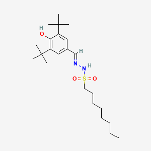 molecular formula C23H40N2O3S B1189419 N'-(3,5-ditert-butyl-4-hydroxybenzylidene)-1-octanesulfonohydrazide 