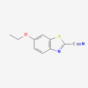 molecular formula C10H8N2OS B11894196 6-Ethoxybenzo[d]thiazole-2-carbonitrile CAS No. 91634-13-8