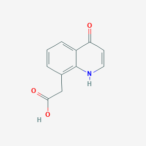 molecular formula C11H9NO3 B11894201 4-Hydroxyquinoline-8-acetic acid 