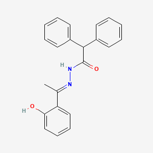 molecular formula C22H20N2O2 B1189421 N'-[1-(2-hydroxyphenyl)ethylidene]-2,2-diphenylacetohydrazide 
