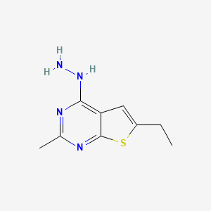 6-Ethyl-4-hydrazinyl-2-methylthieno[2,3-d]pyrimidine