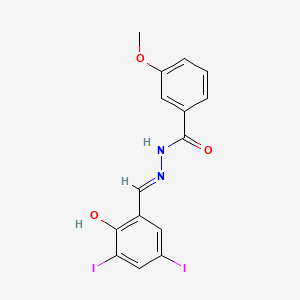 N'-(2-hydroxy-3,5-diiodobenzylidene)-3-methoxybenzohydrazide