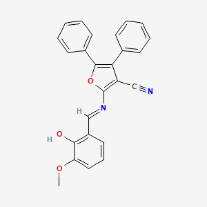 molecular formula C25H18N2O3 B1189430 2-[(2-Hydroxy-3-methoxybenzylidene)amino]-4,5-diphenyl-3-furonitrile 