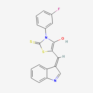 3-(3-fluorophenyl)-5-(1H-indol-3-ylmethylene)-2-thioxo-1,3-thiazolidin-4-one