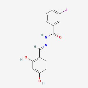 molecular formula C14H11IN2O3 B1189434 N'-(2,4-dihydroxybenzylidene)-3-iodobenzohydrazide 