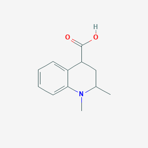 molecular formula C12H15NO2 B11894364 1,2-Dimethyl-1,2,3,4-tetrahydroquinoline-4-carboxylic acid 