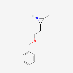 molecular formula C13H19NO B11894467 2-(2-(Benzyloxy)ethyl)-3-ethylaziridine 