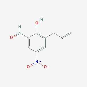 molecular formula C10H9NO4 B11894511 3-Allyl-2-hydroxy-5-nitrobenzaldehyde 