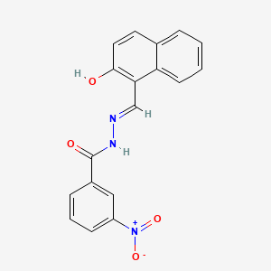 molecular formula C18H13N3O4 B1189452 N'-[(2-hydroxy-1-naphthyl)methylene]-3-nitrobenzohydrazide 