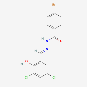4-bromo-N'-(3,5-dichloro-2-hydroxybenzylidene)benzohydrazide