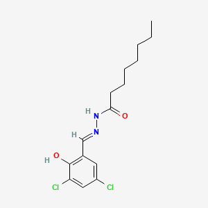 molecular formula C15H20Cl2N2O2 B1189454 N'-(3,5-dichloro-2-hydroxybenzylidene)octanohydrazide 