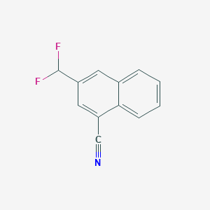 molecular formula C12H7F2N B11894574 1-Cyano-3-(difluoromethyl)naphthalene 