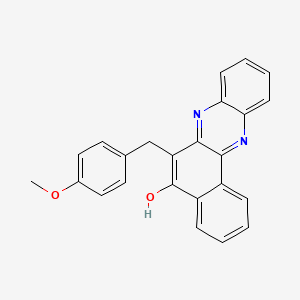 molecular formula C24H18N2O2 B1189460 6-(4-Methoxybenzyl)benzo[a]phenazin-5-ol 