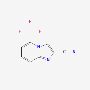 molecular formula C9H4F3N3 B11894645 5-(Trifluoromethyl)imidazo[1,2-a]pyridine-2-carbonitrile 